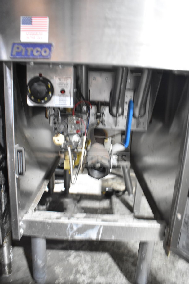 2023 Pitco Frialator SG14 commercial deep fat fryer, natural gas, 110,000 BTU, floor style. Features visible controls.