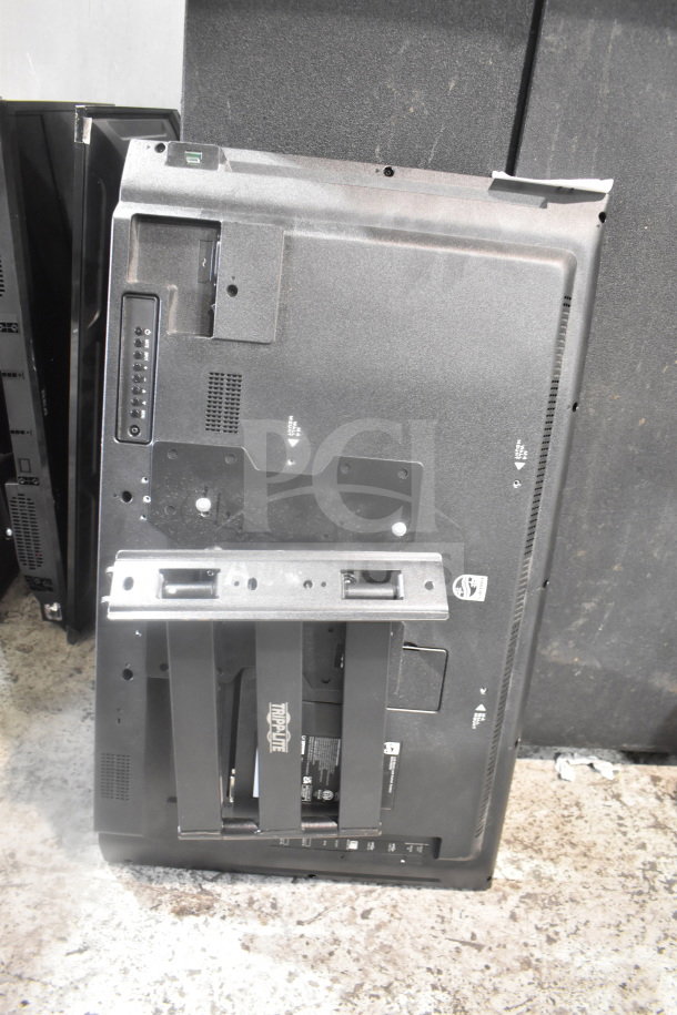 Four televisions, including RCA and Philips, shown in a stack, back panels visible, used condition. Local pickup only.