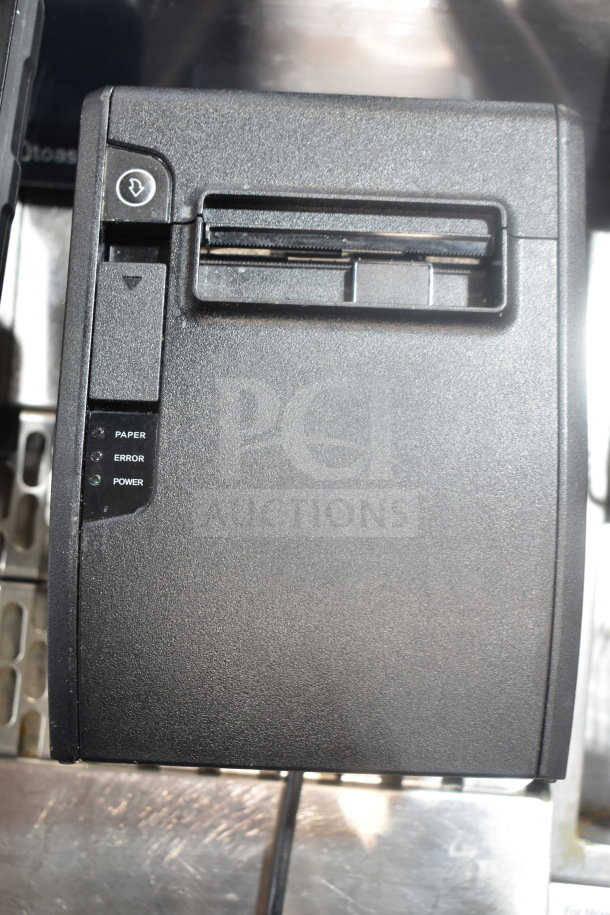 Bixolon SRP-S300 receipt printer, black, with paper, error, and power indicators, in good condition.