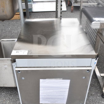 Scotsman HST21B-A stainless steel ice and water dispenser stand, 21.5" x 23.75", new scratch and dent condition.