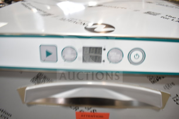 Brand new Noble 495LTUC24 undercounter dishwasher, digital controls, low-temperature, 120V, 1 phase, scratch and dent condition.