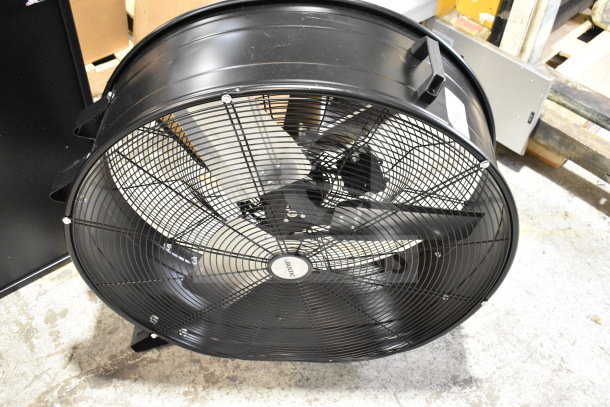 Boltic VF-30MC 30" drum fan, black powder-coat, 3-speed, direct-drive, 9,250 CFM, 120V, 2/5 hp, excellent condition.