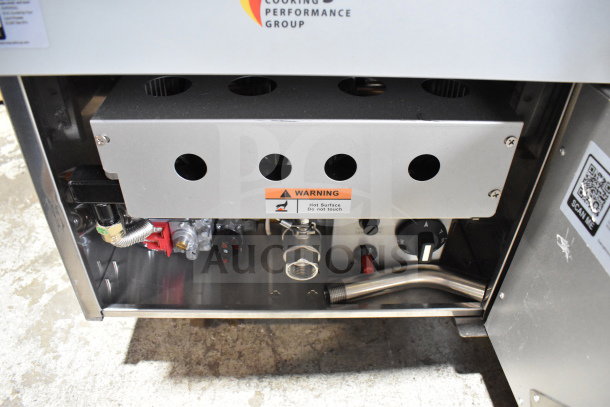 BRAND NEW Cooking Performance Group FCPG30 Liquid Propane 30 lb. Countertop Fryer, 53,000 BTU, model 351FCPG30L, scratch and dent condition.