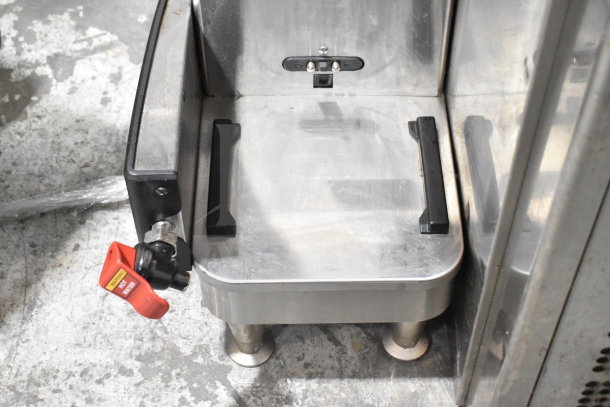 2019 Bunn ICB SH Automatic Coffee Brewer for Soft Heat Thermal Servers, 120/208V, 1 Phase. Stainless steel, visible water line valve.