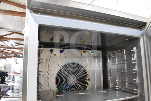 2023 Desmon GBF-15+ETL stainless steel commercial blast chiller with 4 probes. Features casters, 220V, 3-phase.