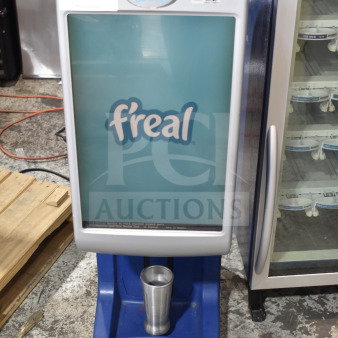 F'real FRLB4 metal commercial countertop milkshake mixer, 115 volts, tested and working, used condition.