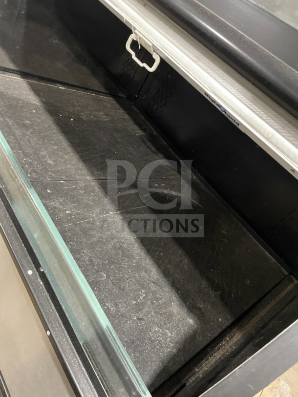 Structural Concepts HMBC3 refrigerated display case, stainless steel and black finish, dual service, used condition.