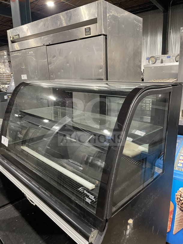 Structural Concepts 39" Harmony Series refrigerated merchandiser, model HMBC3, stainless steel, black finish, dual service, 115/120V.