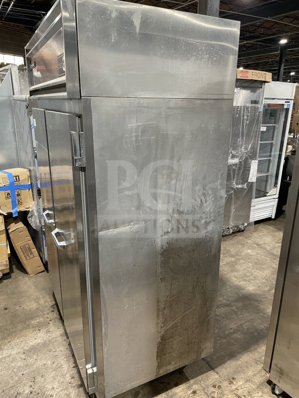 Victory Commercial 2-Door Freezer, Model FAA2057, electric, poly-coated racks, on casters, SN: 09638V100, 115V.