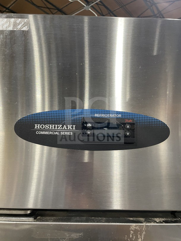 Hoshizaki CR2SFS 2-Door Stainless Steel Refrigerator, Energy Star certified, with digital controls.