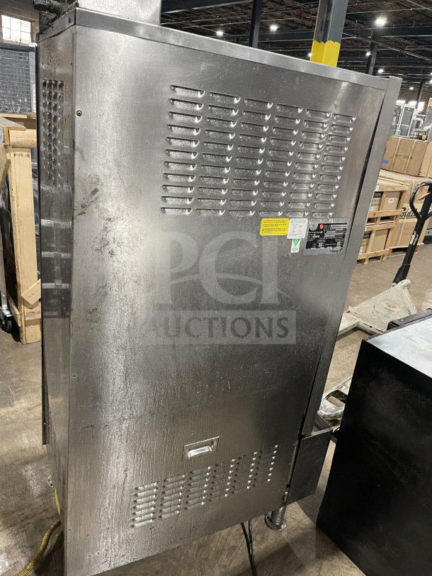 Cleveland Range SteamCraft Ultra-10 Series stainless steel convection steamer, Model 24CGA102, dual compartment, natural gas, 10-pan capacity, individual controls.