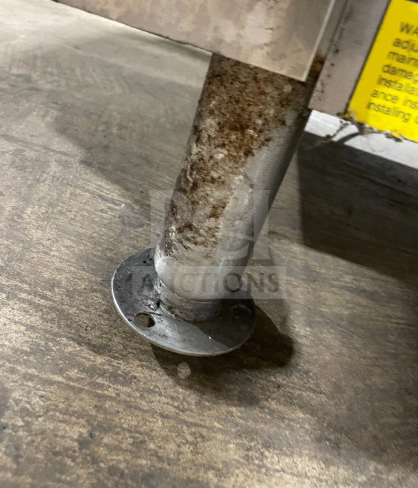 Cleveland Range SteamCraft Ultra-10 steamer leg base, showing signs of wear and rust. Part of the 24CGA10.2 model.