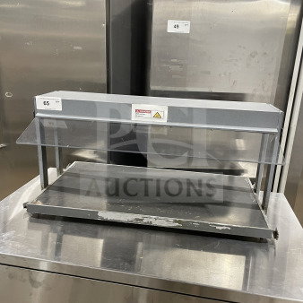 Hatco GRBW-36 buffet warmer, stainless steel, electric, 120V, 1 phase, serial 2120880551, fair condition, safety label visible.