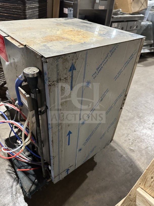 Noble WAREFORCEUL30 undercounter dishwasher with visible wear, electric, stainless steel, 115V, 1 phase.