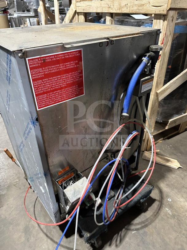 Noble WAREFORCEUL30 commercial undercounter dishwasher, stainless steel, 115V, 1 Phase, model and serial numbers visible.