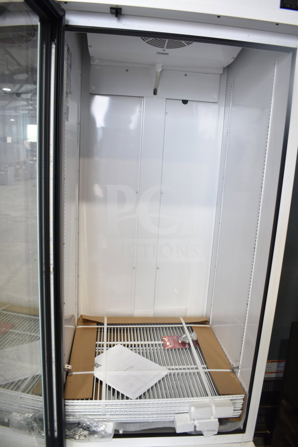 Brand new True TSCI-600R-G-PH single door cooler merchandiser, 2025 model, 115V, scratch and dent condition.