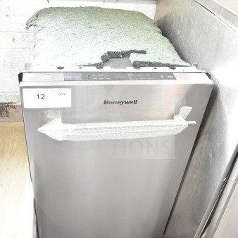 Brand new Honeywell HDS18SS stainless steel 18" undercounter dishwasher, scratch and dent condition. 120V, 1 Phase.