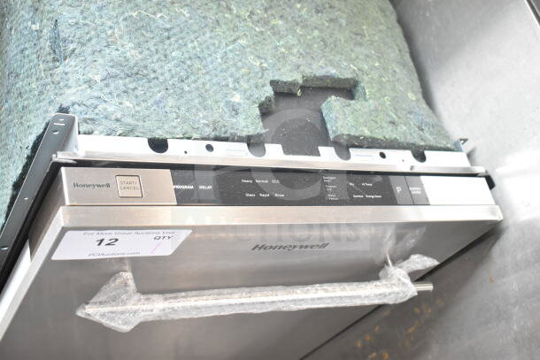 Brand new Honeywell HDS18SS stainless steel 18" undercounter dishwasher, 120V, 1 phase, scratch and dent condition.