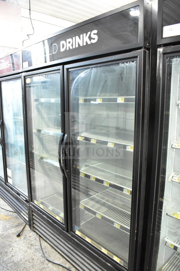 2018 True GDM-49-HC commercial 2-door reach-in cooler merchandiser, tested and working, 115 volts, 1 phase.