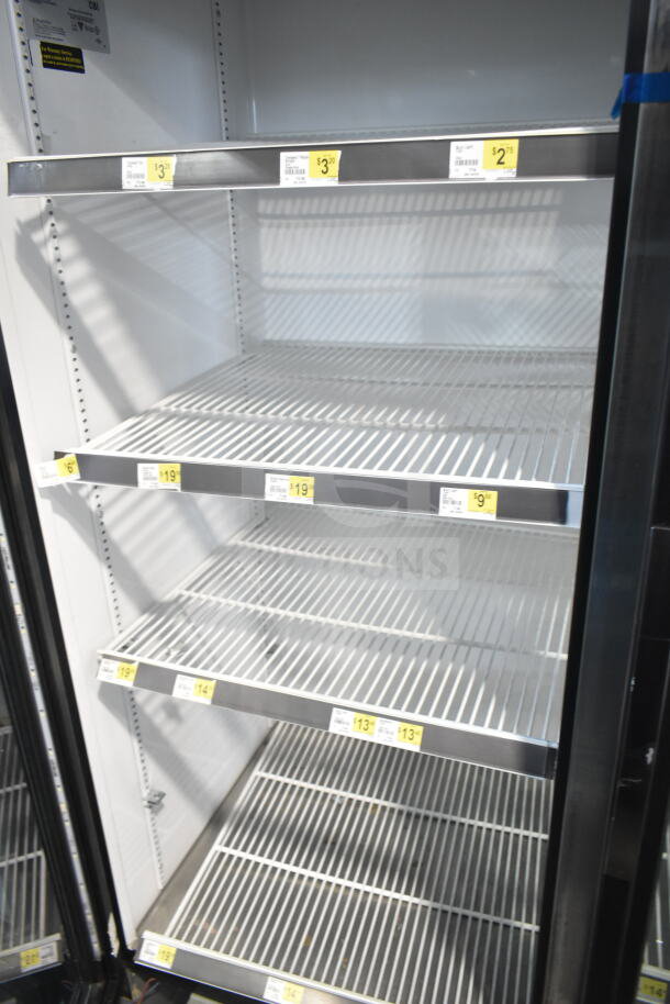 2018 True GDM-49-HC Commercial 2 Door Reach In Cooler Merchandiser, 115V, 1 Phase, tested and working, empty shelves.