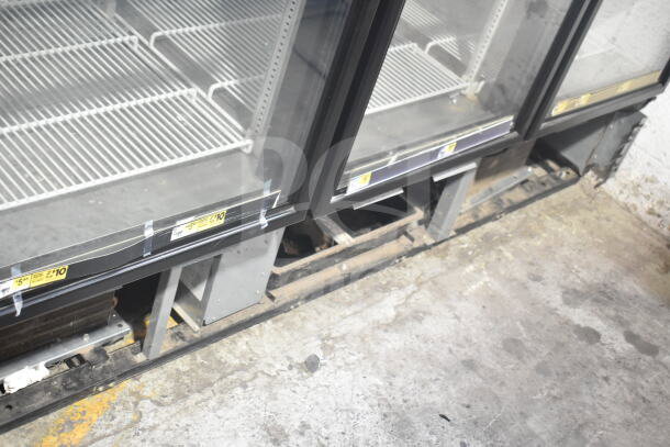 2018 True GDM-72F-HC 3 Door Reach In Freezer Merchandiser, tested and working, visible pricing tags, clean shelves.