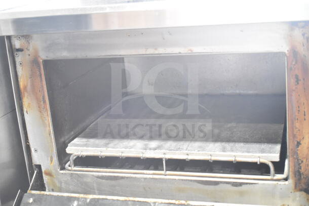 Turbochef NGC commercial rapid cook oven, countertop electric, 208/240V, 1 phase, visible rust, interior view.