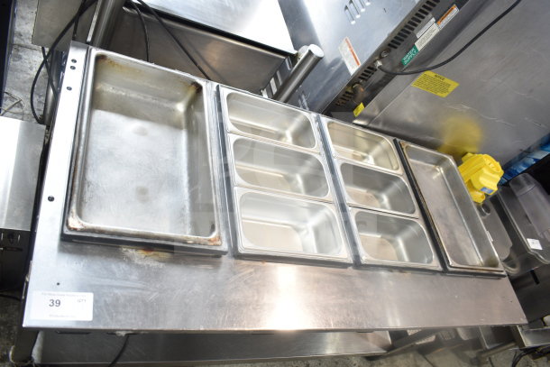 Vollrath ServeWell 38218 4-bay steam table, electric, stainless steel, commercial use, 208-240V, 1 phase, used condition.