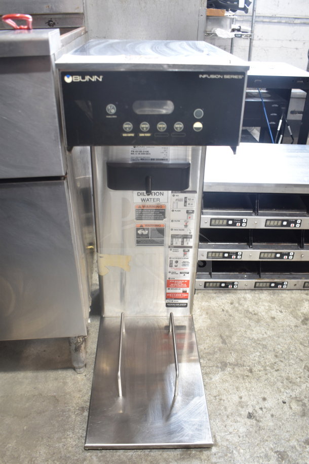 2019 Bunn IC3-DBC commercial iced tea machine, 120/208V, 1 phase, stainless steel, good condition, labeled controls.