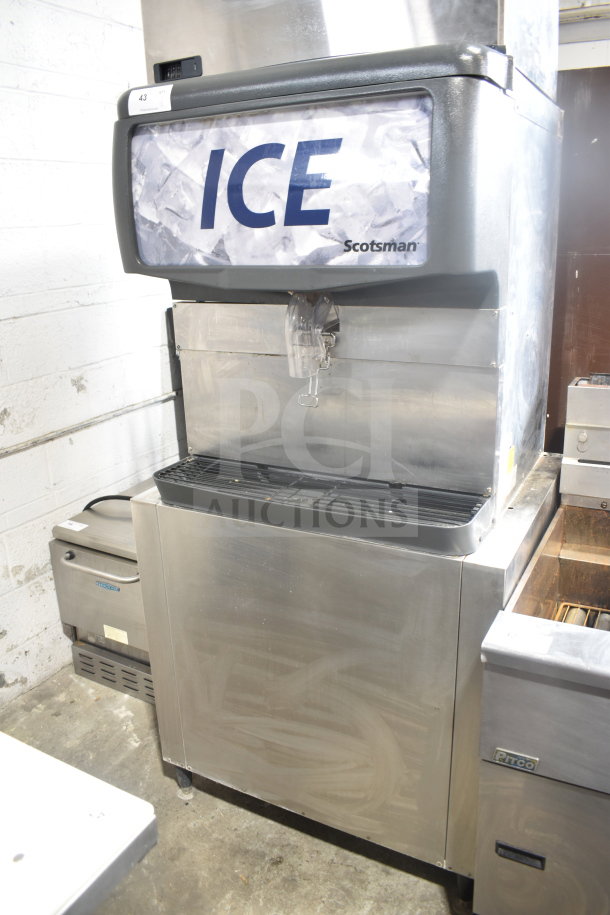 2019 Scotsman C0530MA-1E ice head on ID200B-1A dispenser, 115V, 1 phase, stainless steel, commercial-grade condition.