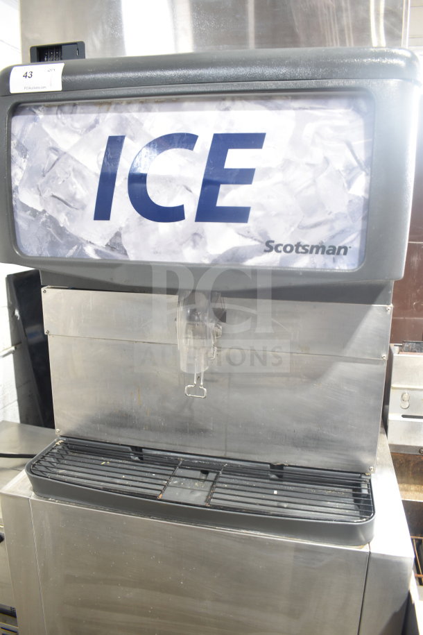 2019 Scotsman C0530MA-1E Ice Head on ID200B-1A Dispenser, 115V, 1 Phase, commercial use, stainless steel, good condition.
