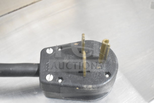 Turbochef NGC oven power cord with three-prong plug, for 208/240V, 1 phase connection, black.