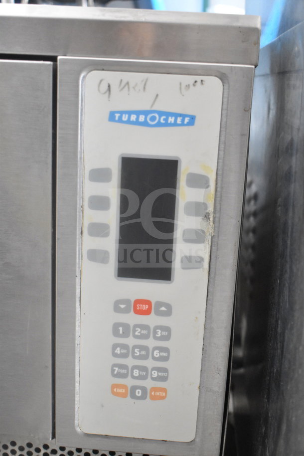 Turbochef NGC countertop rapid cook oven, electric, 208/240V, 1 phase. Control panel visible with wear marks.