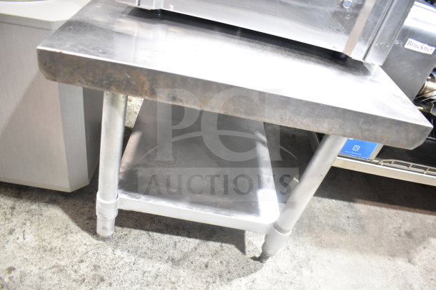 Vevor BOL-7220T Commercial Soft Serve Ice Cream Machine on metal equipment stand, showing stainless steel finish and solid construction.