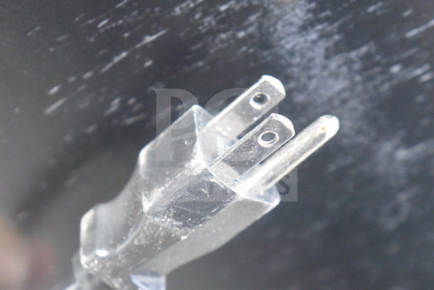 219GT Bug Zapper power plug, for 120 Volts, 1 Phase use. Close-up showing standard two-prong design, minor wear visible.