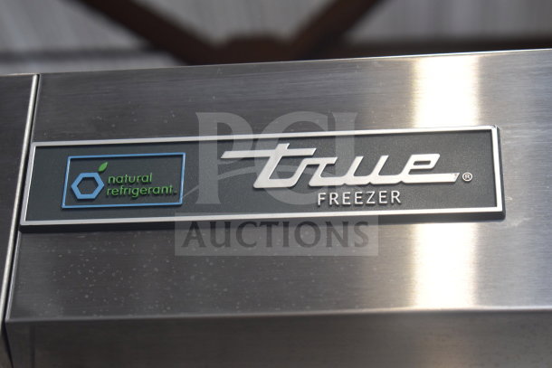2022 True T-19F-HC commercial freezer, stainless steel, natural refrigerant label. Single door, 115V, 1 phase.