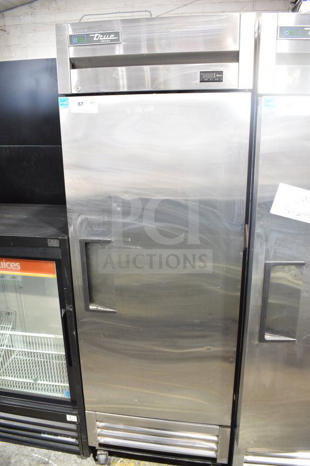 2022 True T-19F-HC commercial freezer, single door, on casters, stainless steel, 115V, 1-phase, mint condition.