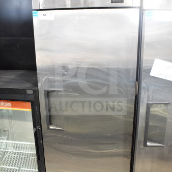 2022 True T-19F-HC commercial freezer, single door, on casters, stainless steel, 115V, 1-phase, mint condition.