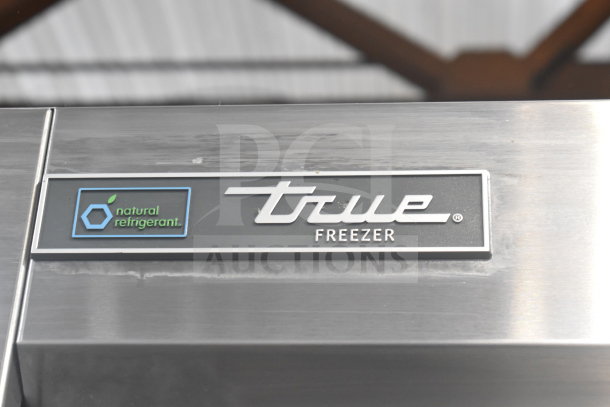 2022 True T-19F-HC Commercial Freezer with natural refrigerant label, metal finish, single door, on casters, 115V.
