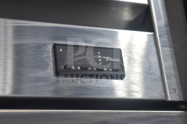 2022 True T-19F-HC commercial freezer control panel. Features digital display, buttons, and True branding.