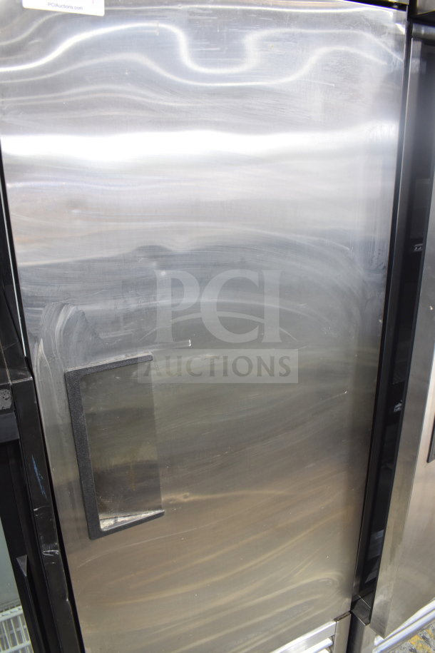 2022 True T-19F-HC commercial reach-in freezer, single door, stainless steel, on casters, 115V, 1 phase, excellent condition.