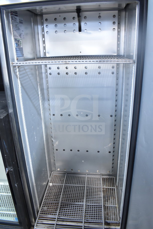 2022 True T-19F-HC commercial freezer, stainless interior, single door, on casters, 115V, mint condition.