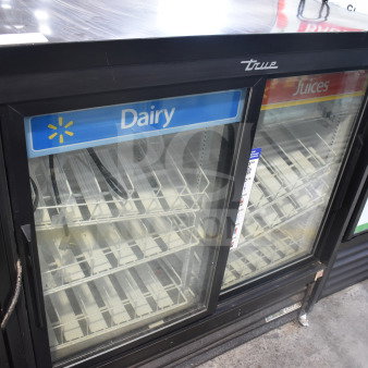 2016 True GDM-41SL-48-HC-LD commercial cooler, 2-door, labeled for dairy, good condition, 115V, 1 phase.
