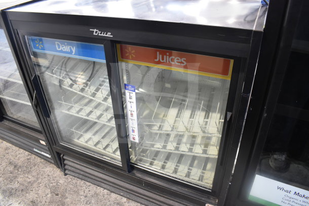 2016 True GDM-41SL-48-HC-LD Commercial Cooler, 2 Glass Doors, Labels for Dairy and Juices, 115V, Excellent Condition.