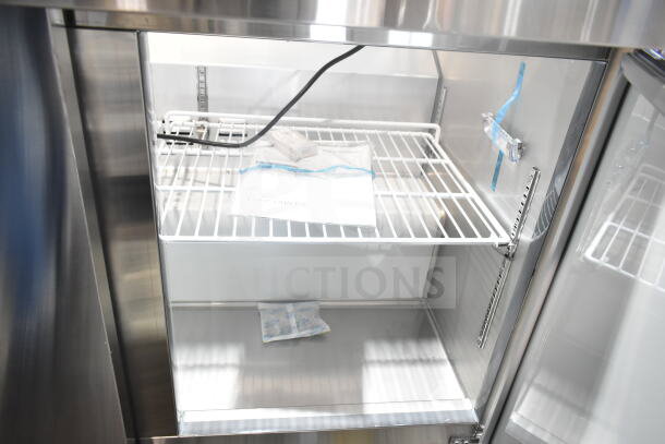 Brand new Mainstreet 829PT72M sandwich salad prep table, 115V, scratch and dent, interior shelves, user manual included.