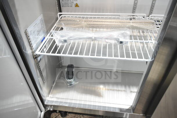 BRAND NEW 2025 Mainstreet 829PT72M Sandwich Salad Prep Table, Bain Marie Mega Top. Interior shelf with label, 115V, 1 Phase.