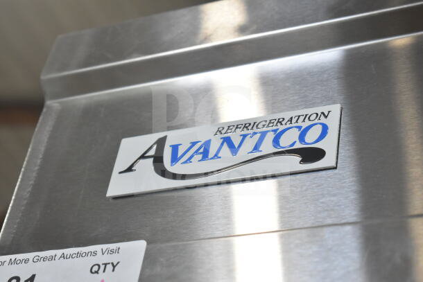 Brand new Avantco 178SS3FHC commercial 3-door reach-in freezer, 115 volts, 1 phase. Scratch and dent condition.