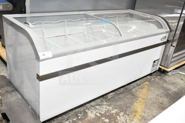 Brand new KoolMore KM-ISCF-78MD 19 cu. ft. island chest freezer. Manual defrost, commercial casters, 115V, 1 phase.