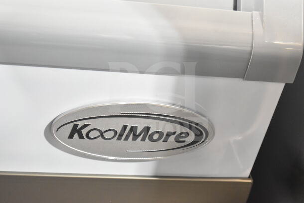 KoolMore KM-ISCF-78MD chest freezer, 19 cu. ft., scratch and dent, manual defrost, commercial casters, 115V, 1 phase.