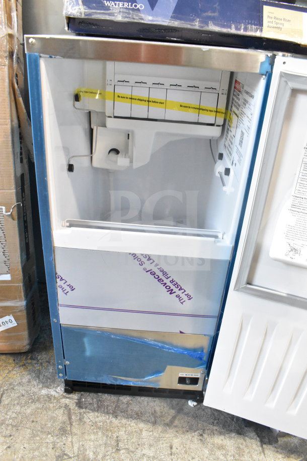 BRAND NEW SCRATCH AND DENT Hoshizaki AM-50BAK undercounter ice machine, 27 lb bin, 54 lb capacity, 115 volts.