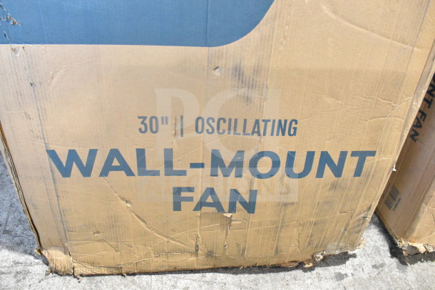 Brand new Boltic 73AVF30WLFO 30" wall-mounted fan, 2-speed, oscillating, 6,750-8,100 CFM, 120V, scratch and dent condition.